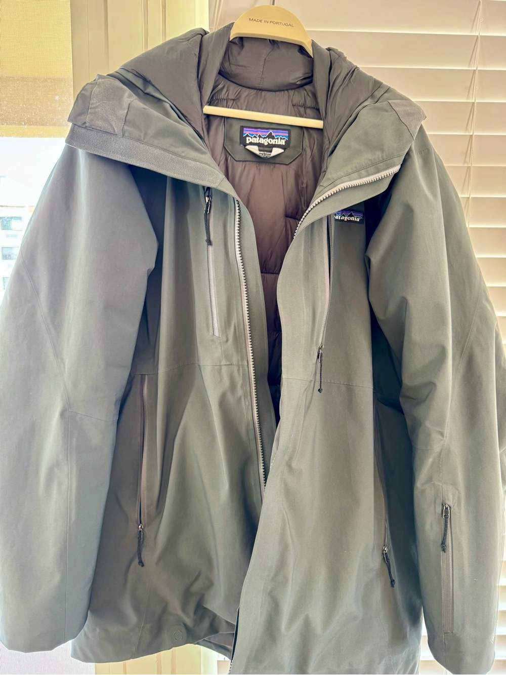 Patagonia Men's Olive Hooded Shell Jacket